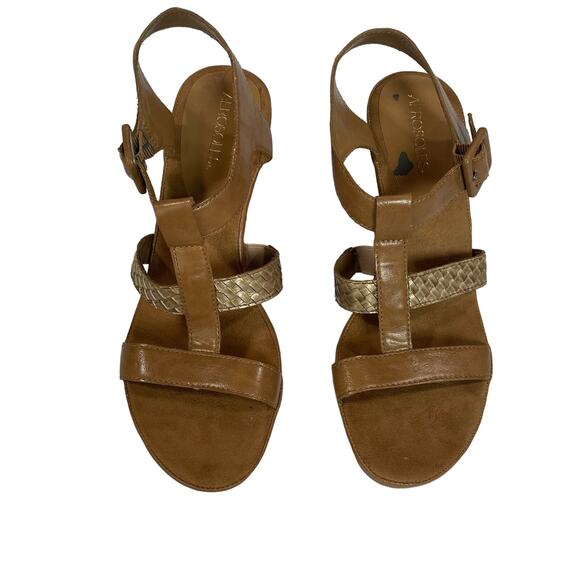 Aerosoles Womens Size 9 M Heels Powder Room Brown Sandals Womens Shoes - Picture 2 of 11